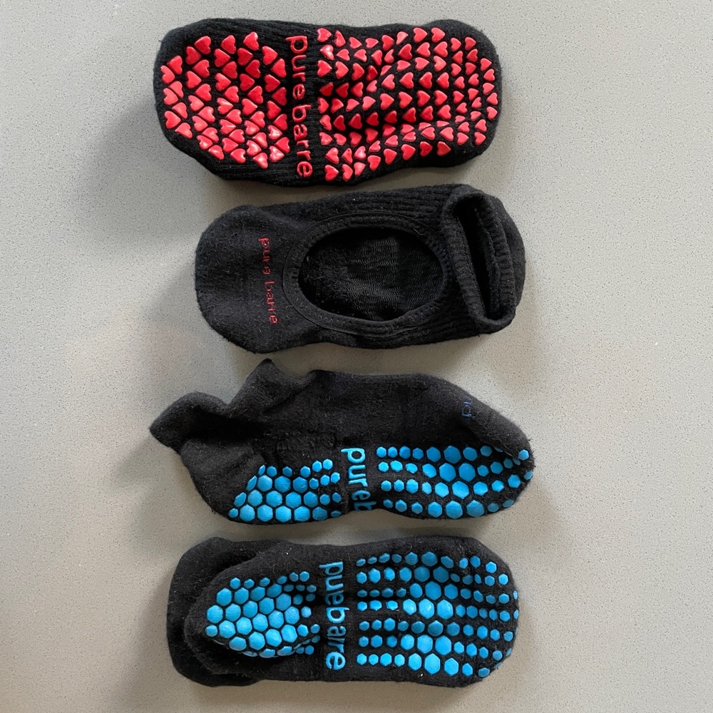 2 PAIRS of PURE BARRE STICKY SOCKS